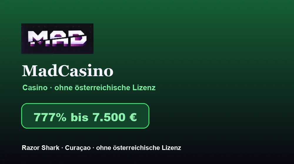Screenshot von MadCasino Casino