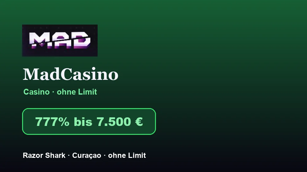 Screenshot von MadCasino Casino