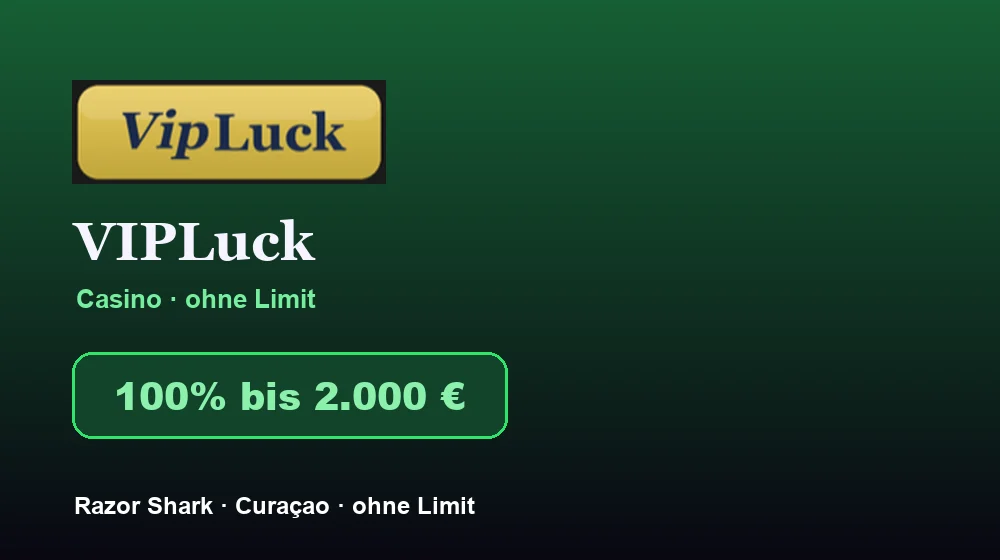 Screenshot von VIPLuck Casino